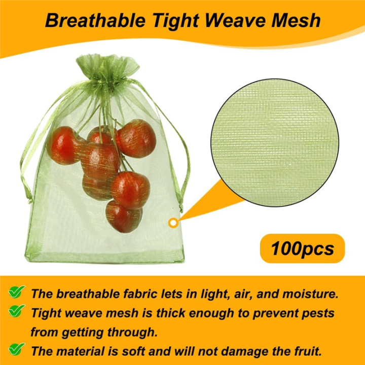 100PCS%20Fruit%20Protection%20Bags,%208x12%20Inch%20Green%20Fruit%20Netting%20Bags%20Set%20Kit%20Fruit%20Cover%20Pest%20Barrier%20-%20Image%203