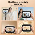 Handheld Ring LED Rechargeable Fill Light Portable Mobile Phone Live Broadcast Photography Desktop Selfie Light. 