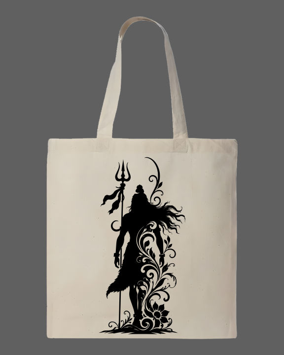 Lord%20Shiva%20Graphic%20Printed%20Tote%20Bag%20Set%20%7C%20Black,%20White%20-%20Image%202