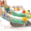 3 Pair Cleaning Gloves Waterproof Kitchen Durable Thick Rubber Dishwashing Gloves Winter Glove - Gloves |. 
