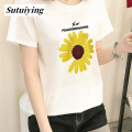 Sutuiying Pack Of 2 Women oversized Relax In Comfortable Luxury Printed T-Shirts For Girls and Women. 