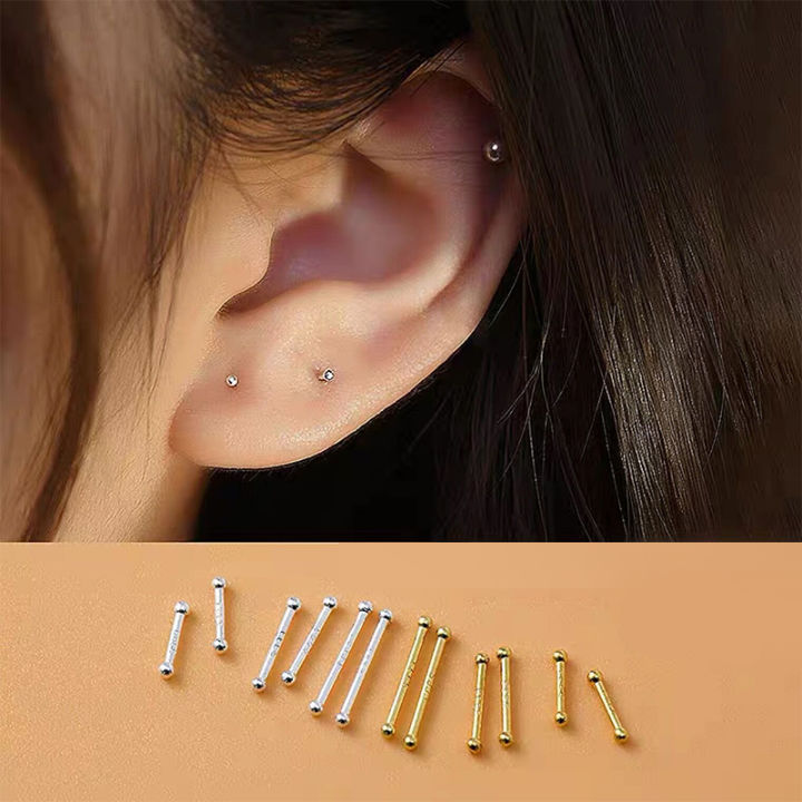 Pcs Minimalist Small Bead Stud Earrings for Women Girls Ear Bone - Main Image