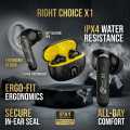 Right Choice RC X1 Wireless Earbuds | 10-12Hrs Playtime | Quick Pairing| Water Resistant | Quality Voice Wireless Earbuds. 
