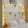 Home Wall Decor 2M 20 LED Green Leaf String Lights Battery Operated Artificial Vine Fairy Lights Fake Green Leaf Vine Design Curtain Led Lights Living Room. 