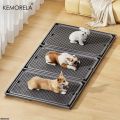 QibeistoeHot Selling KEMORELA 2-in-1 Dog Potty Tray And Cat Litter Mat Non-Slip Waterproof Soft Paw-Friendly Grid Pattern for Easy Cleaning. 