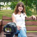 Professional Noise-Cancellation Clip Collar Mic - Condenser for YouTube, Video Interviews, Lectures, News, Travel Videos. Ideal for Mobile Use. 