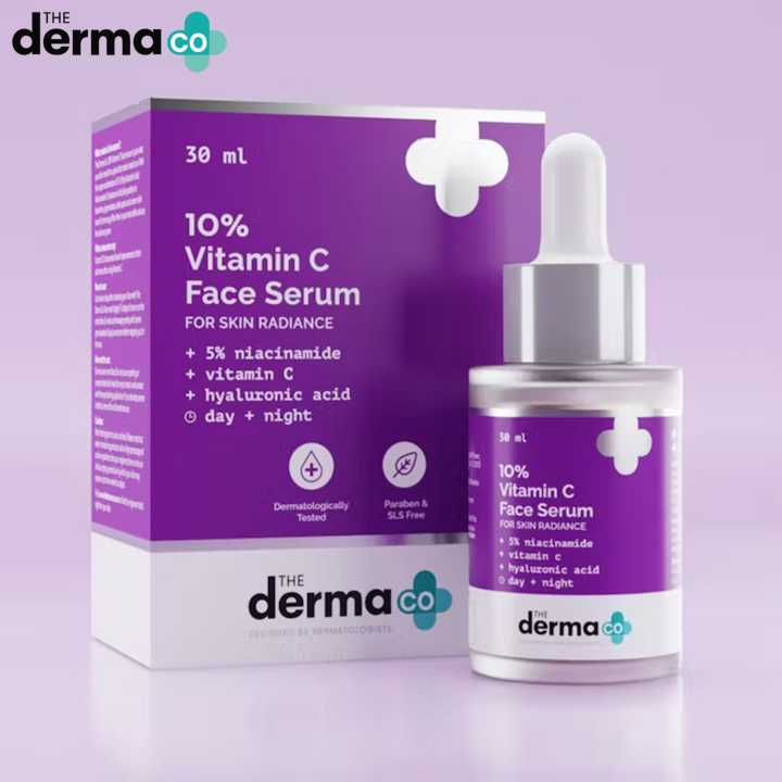 The Derma Co 10 Vitamin C Face Serum Niacinamide & Hyaluronic Acid 30