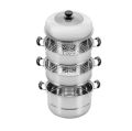 Stainless Steel  Momo Steamer/Food Steamer  With Glass Top Lid -Export Quality - 26 Cm. 