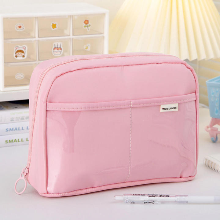 Canvas%20Pencil%20Case%20Trendy%20Beige/Green/Pink/Blue/Black%2023.5*5.3*17cm%20Pen%20Bag%20Dopamine%20Girls%20Pencil%20Case%20for%20School%20Supplies%20Stationery%20Storage%20Students%20Teenagers%20Gift%20Option%20-%20Image%204