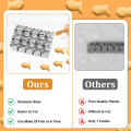 Gold Fish Cracker Cutter,25 Cavity Fish Cookie Cutter Stainless Steel Mini Fish Shaped Molds for Non-Stick Dough Biscuit. 