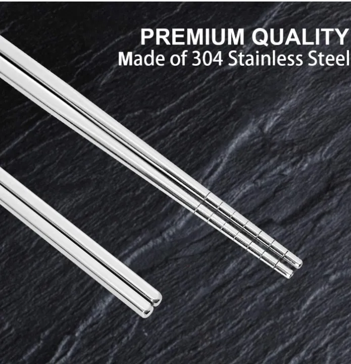 Stainless%20Steel%20Chopsticks%20Reusable%20Lightweight%20Metal%20Dishwasher%20Safe%20-%205%20Pairs%20(Silver)%20-%20Image%207
