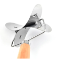 Stainless Steel Dumpling Wrapper Dough Cutter Circle Roller Mold Making Tool With Wooden Handle. 