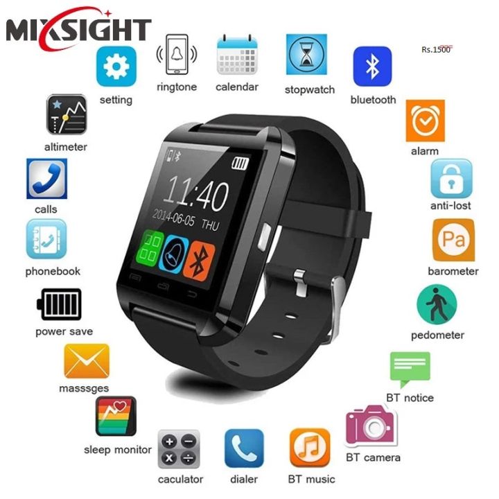U8 Smartwatch Bluetooth Smart Wrist Watch digital sport watch for