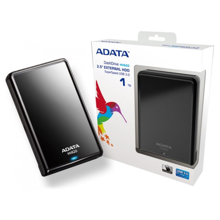 ADATA External Hard Drive HV620s (Super Speed USB 3.2 | Slim Design | LED Indicator)