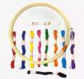 Doli Hand Embroidery Thread- Set No. 1 With Wooden Frame 10" Kit. 