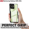 Samsung Galaxy A05 (4G Cover with Shockproof Bumper-Edge and Acrylic Crystal Clear Transparent Back Cover (Black). 
