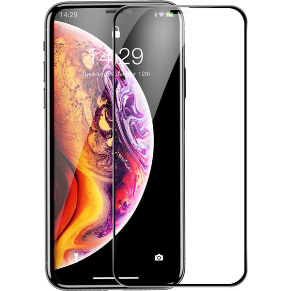 iPhone XR  5D  Full Glue Edge to Edge Tempered Glass Screen Protector Black Color