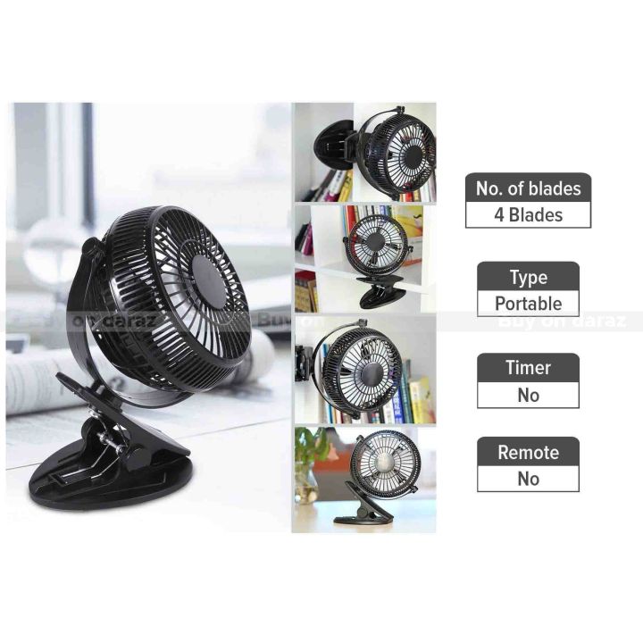 Clip On Fan, Battery Operated Mini Desk Fan Portable Handheld Powered By Rechargeable Battery Or Usb, Small Personal Fan