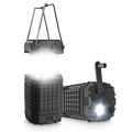 1 PCS Camping Lantern Rechargeable Solar Lanterns Lights Black Battery Powered LED for Outages. 