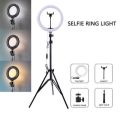 26CM Selfie LED Ring Light with Tripod Stand, Cell Phone Holder Dimmable 3 Light Modes for Live Stream, Makeup, Facebook, YouTube, Instagram,TikTok, Twitter. 