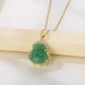 Masala Beads Stainless Steel Jade Laughing Buddha Pendant Necklace For Women - Fashion | Pendant | Necklace For Women |. 