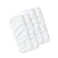 Livingtex 4 Pcs Washable Diapers Pad Inserts Adjustable Reusable Cloth Diaper Pant 3-Layer Insert Cotton For Baby - 4 Pcs Baby Diaper Insert. 