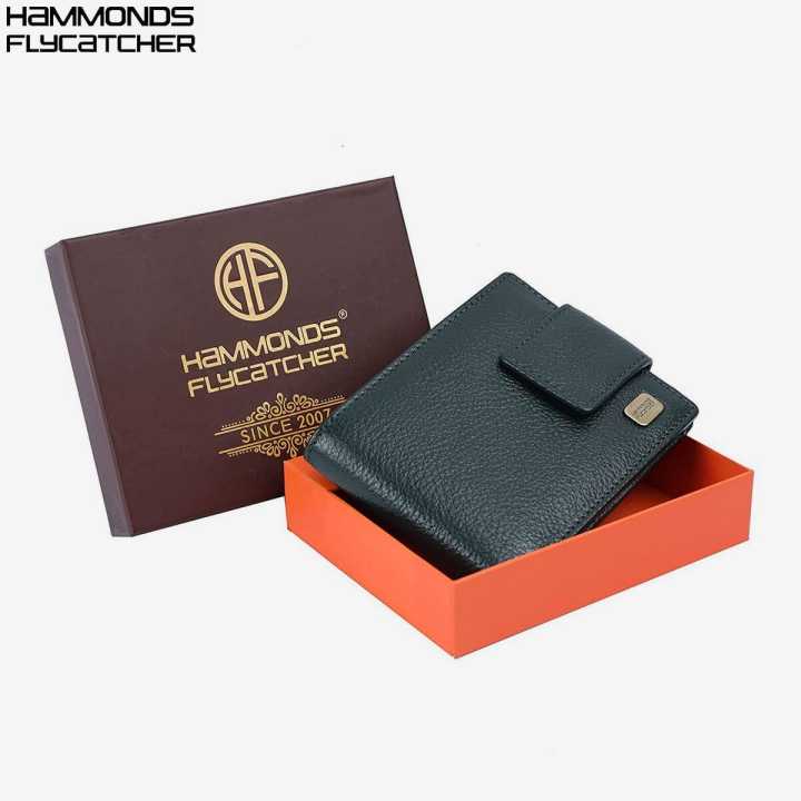 HAMMONDS FLYCATCHER Minimalist Leather Men's Wallet - Sea Green, Slim Design - View #5