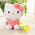 Cute Hello Kitty Plush Toy – Soft Stuffed Cat Doll, Kawaii Anime Cartoon Gift for Kids & Girls". 