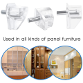 100 Pieces 3 mm Shelf Pins Clear Support Pegs Cabinet Shelf Pegs Clips Shelf Support Holder Pegs for Kitchen Furniture. 