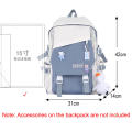 Simple, large-capacity, high-value, college students, high school students, Harajuku style Korean backpack. 