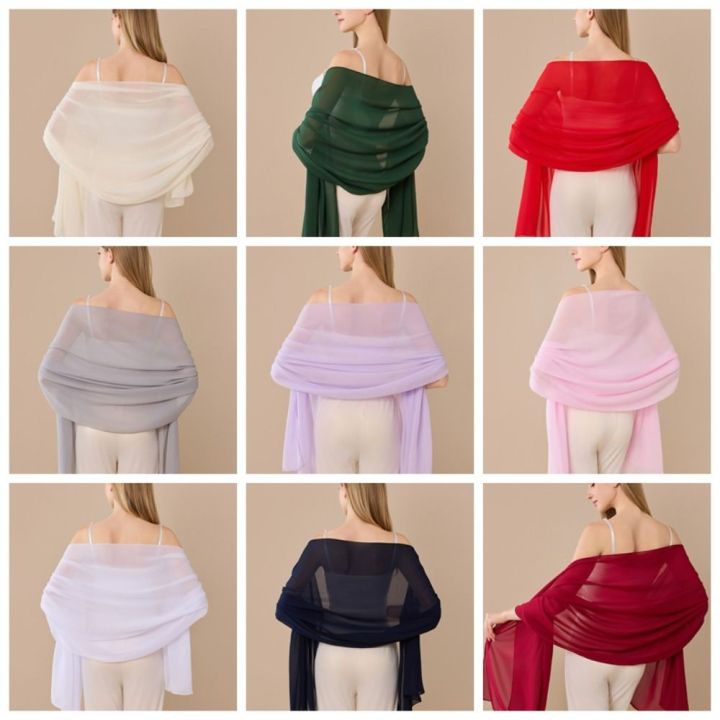 Elegant%20Chiffon%20Chiffon%20Shawl%20Long%20Lightweight%20Fabric%20Wedding%20Party%20Shawl%20Bridesmaid%20Shawl%20Bridal%20Party%20-%20Image%208