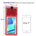 Waterproof Sealed Mobile Pouch PVC Transparent Rain Protection Mobile Cover Pouch Case for all phones upto 7.0 inches. 