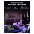 Gaming Audio Mixer, Streaming Audio Mixer, Audio Interface Sound Card for Live Streaming, Podcast Recording, PC, Guitar Easy Install. 