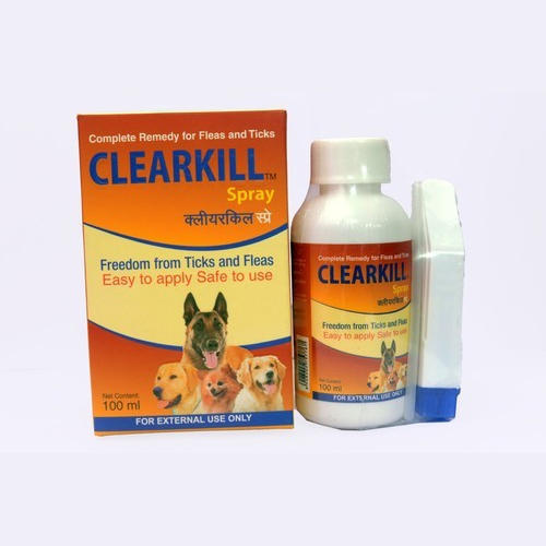 Clearkill- Dog and Cat Fleas and Ticks Spray, 100 ML