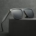 Matte Black Square Frame Casual Sunglasses For Men | Polycarbonate Sunglasses For Men | Fashion Accessory For Men. 