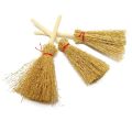 20Pcs Miniature Artificial Mini Straw Brooms with Red Ropes Halloween Straw Decoration Witches Party Decor Toy. 