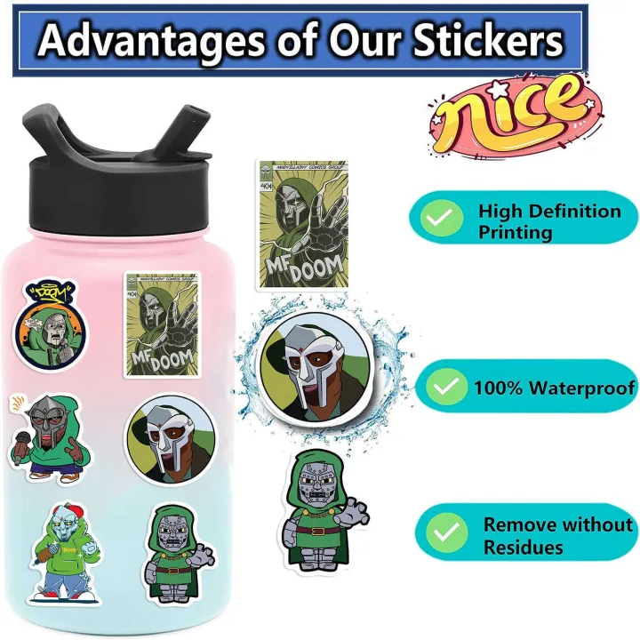 50%20Sheets%20of%20Rapper%20Mf%20Doom%20Graffiti%20Stickers%20for%20Notebooks%20and%20Suitcases%20DIY%20Waterproof%20Decals%20-%20Image%202