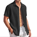 Men's Casual Button Down Shirts Black XL. 