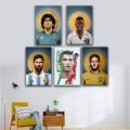 Football Legends Poster Set of 5 Ronaldo Messi Neymar Pele Maradona 46x31cm. 