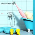 Sonic Electric Toothbrush Cartoon Kids With Cleaning brush Ultrasonic IPX7 Waterproof Rechargeable Timer Brush for Children's. 