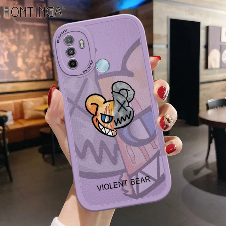 Hontinga%20for%20OPPO%20A53%202020%20A33%202020%20Back%20Cover%20PU%20Leather%20Fashion%20Bear%20Print%20Soft%20Silicone%20Edge%20Phone%20Case%20-%20Image%202