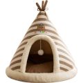 Soft Closed Pet Tent House Detachable with Mat Plush Cat Nest Small Puppy House Cat. 