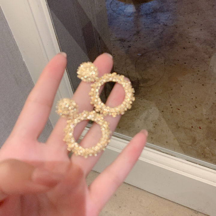 【Special offer】Earrings 2023 New Fashionable Ear Studs Exaggerated Earrings Women's Retro Hong Kong-style Ear Ring Design Ins