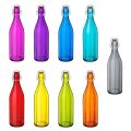 Bormoili Rocco Giara 1.1 L Coloured Glass Water Bottle with Stopper from Italy  Eco friendly and Heathy  Sustainable Anti-Leak BPA-Free. 