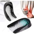 CORRECTION 1pair Soft Silicone Gel Insoles for heel spurs pain cushion Massager Half Heel Insole Pad Foot Care. 