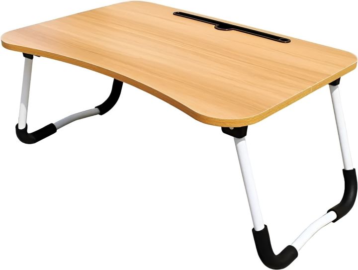 Portable Folding Laptop Table With iPad Stand - Versatile Study Table For Bed & Office