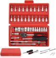 46 In 1 Pcs Tool Kit & Screwdriver and Socket Set With Big Box | Home Tool Essential Kit - 46 Pcs | Repair Tool Kit. 