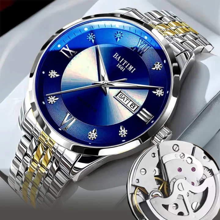 [ Pure Mechanical Battery-Free Watch ] Calendar Simple Tourbillon Men's ...