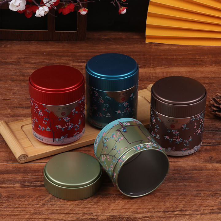 Convenient Tea Storage Container For Home Tinplate Candy Cans Tea Container Coffee Sugar Box With Lid Chinese Tea Box Bayline