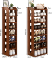 Vertical Open Shoe Racks Cabinet 8-Tier Wooden Shoe Rack Storage for Hallway, Closet, Bedroom, Living Room Office Home Furniture. 